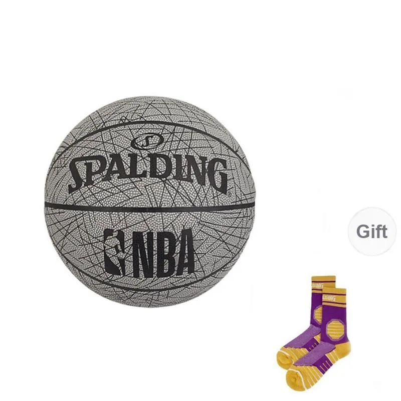 SPALDING Reflective Series PU Basketball Gray Size 7 Training Unisex-7