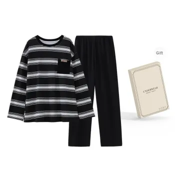 O'MESIK Pajama Set Men's Gift Box Set Black