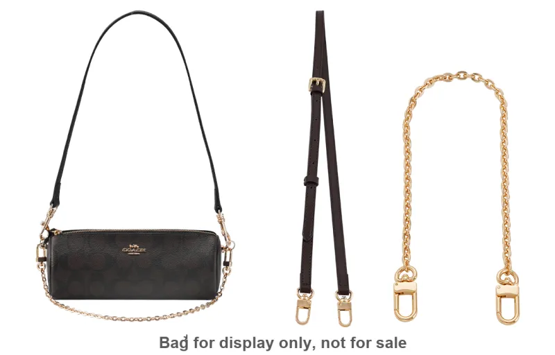 Lan Bao Fan Metal Shoulder Strap, Bag Accessory Women's Gold Tone-122