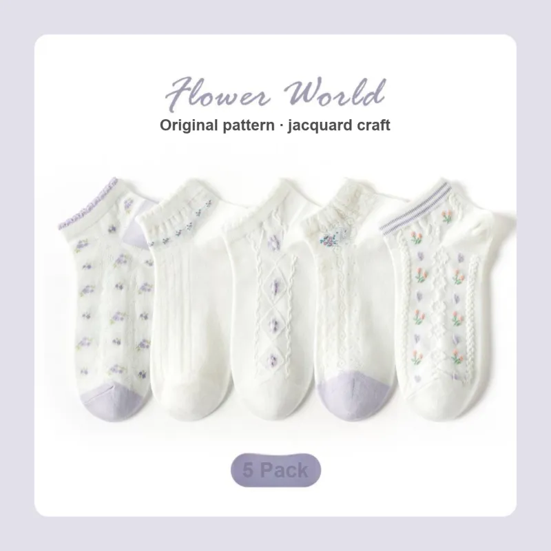Caramella No Show Socks Women's 5 Pack-22