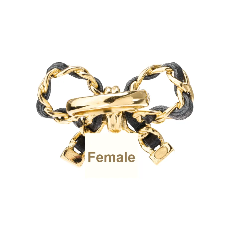 CHANEL Rings Women's Gold/Black-2