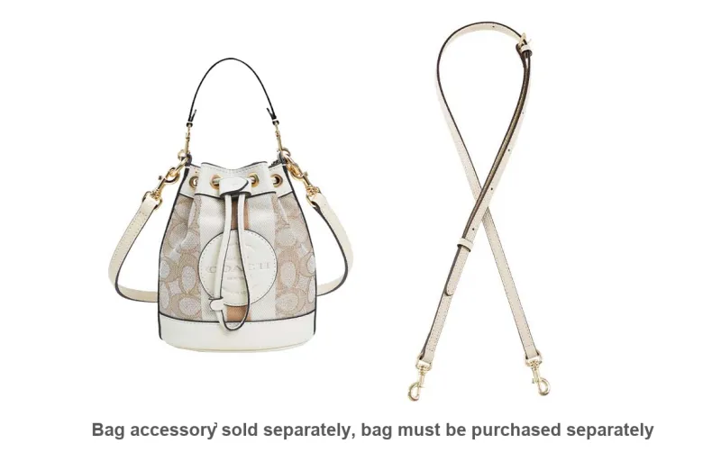 Lan Bao Fan Artificial Leather, Microfiber Bag Accessory, Modified Bag Strap Unisex Ecru-22