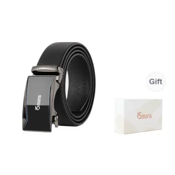 15 MINS Leather Belts Men