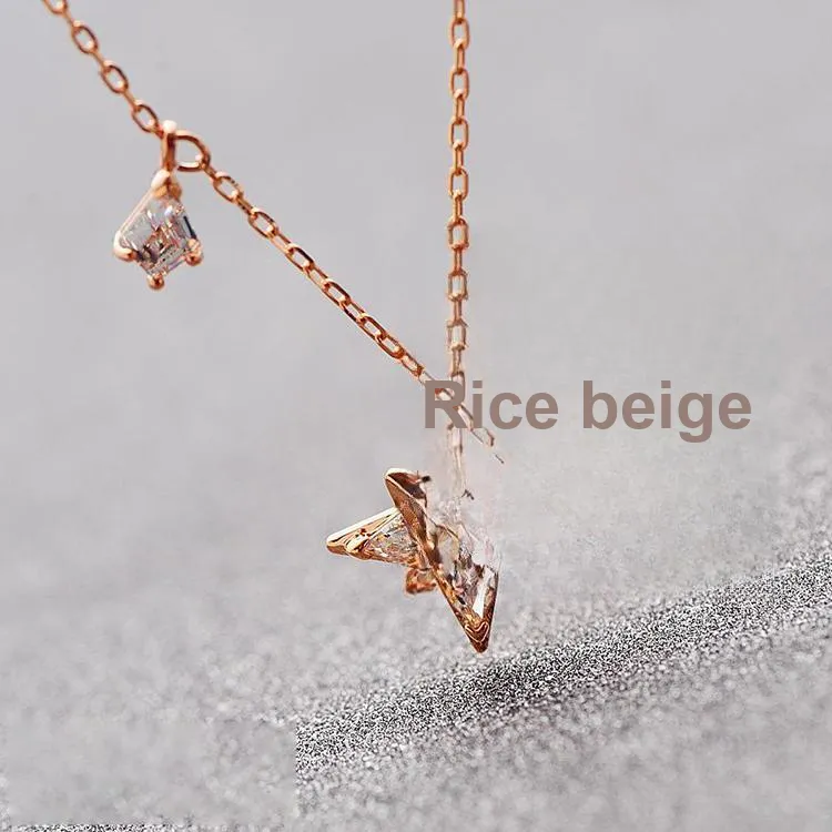 Swarovski Artificial Crystal Necklaces Women's Rose Gold Tone Plated-3