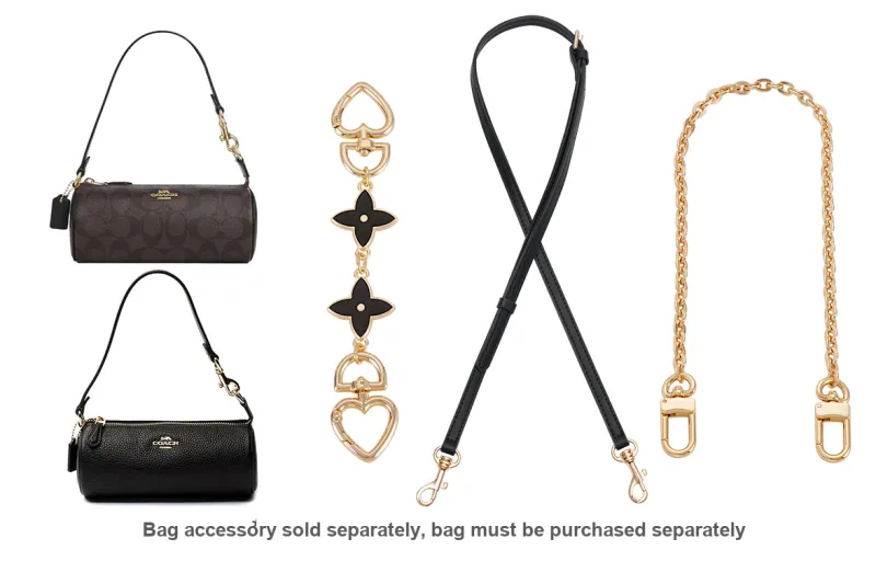Lan Bao Fan Metal Shoulder Strap, Bag Accessory Women's Gold Tone-53