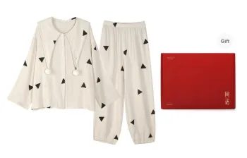 Same Language Pajama Gift Boxes Women's Diamond White Triangle