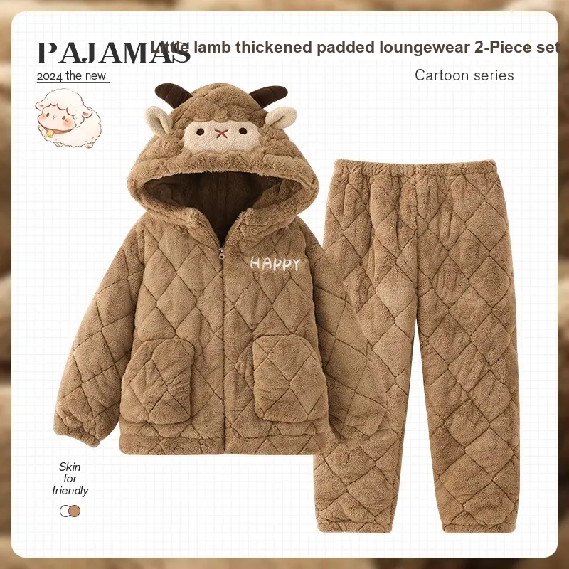 O'MESIK Pajama Set Women's Brown-1
