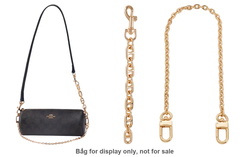 Lan Bao Fan Metal Shoulder Strap, Bag Accessory Women's Gold Tone-38