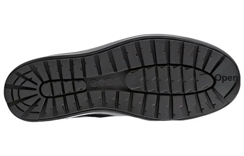 Ecco Soft And Cool Size 7 Winter II Collection Slip Resistant High Top Casual Athletic Shoes Men's Black Gray Color-4