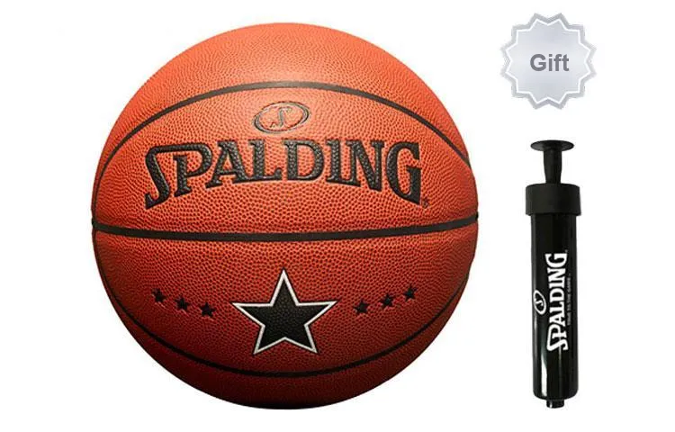 SPALDING NBA Star Series PU Basketball Brown Size 7 Ball Training Unisex-3