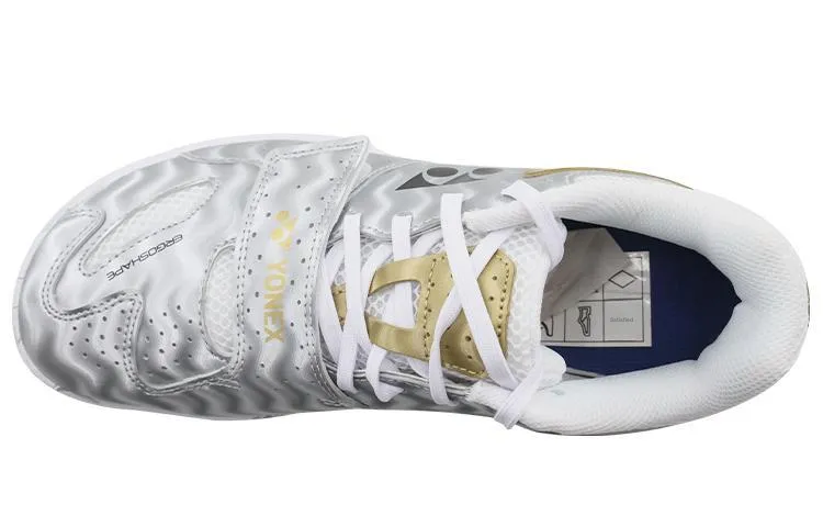 YONEX 520 Series Anti Slip Wear Resistant Low Top Badminton Shoes Unisex Silver White-2
