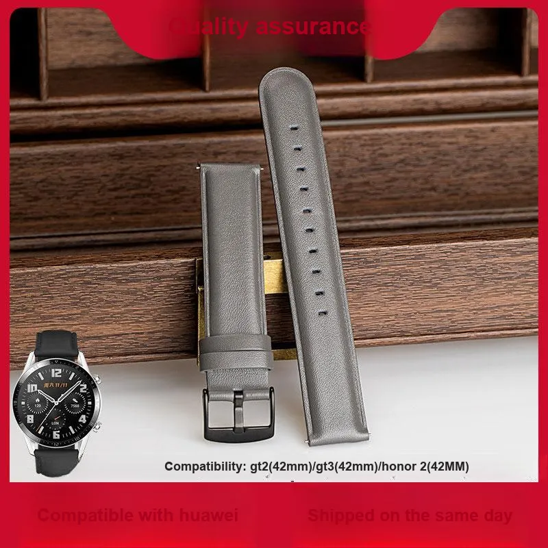 FUDIEN Huawei Compatibility Watch Band Genuine Leather Material-18