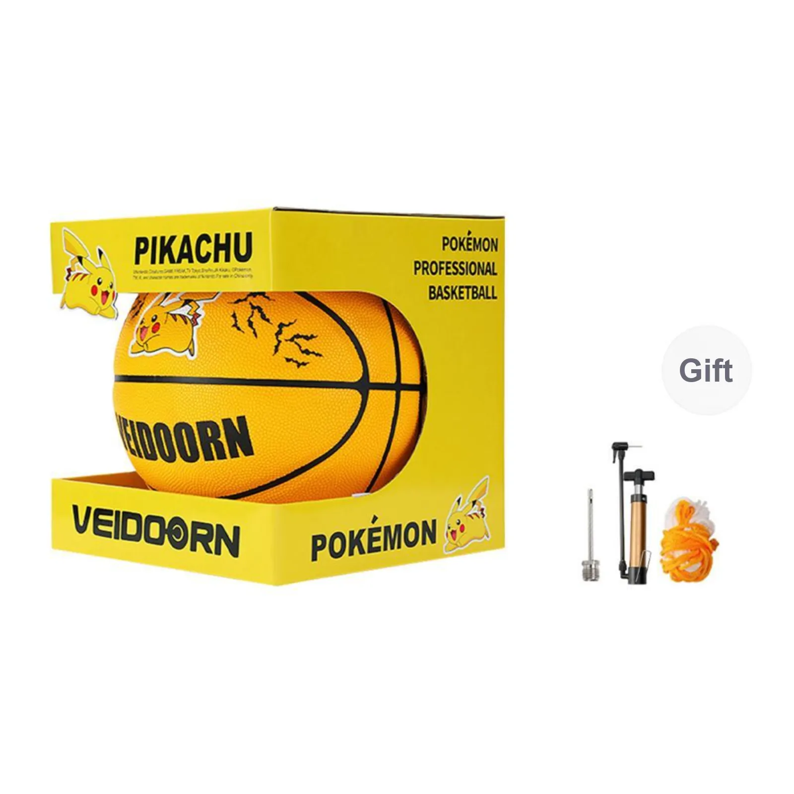 VEIDOORN x Pokemon PU Basketball Yellow Training Unisex