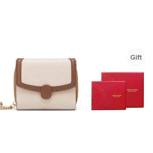 CNOLES Top Grain Cow Leather Wallet Card Holder Coin Purse Women's Italian Milk Coffee