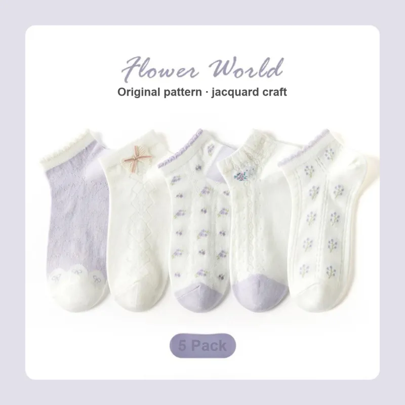 Caramella No Show Socks Women's 5 Pack-25
