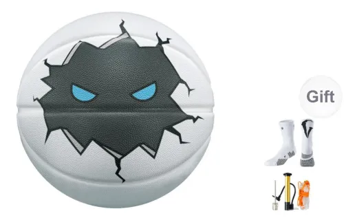 VEIDOORN Rubber Basketball White Gray Size 7 Training