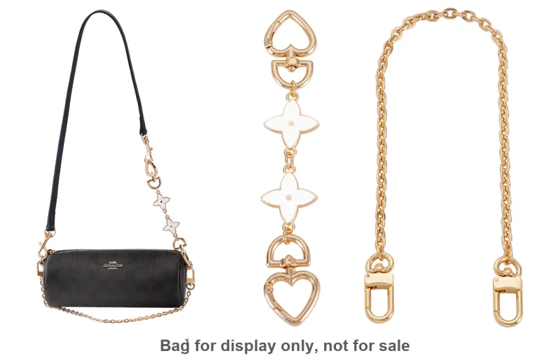 Lan Bao Fan Metal Shoulder Strap, Bag Accessory Women's Gold Tone-21
