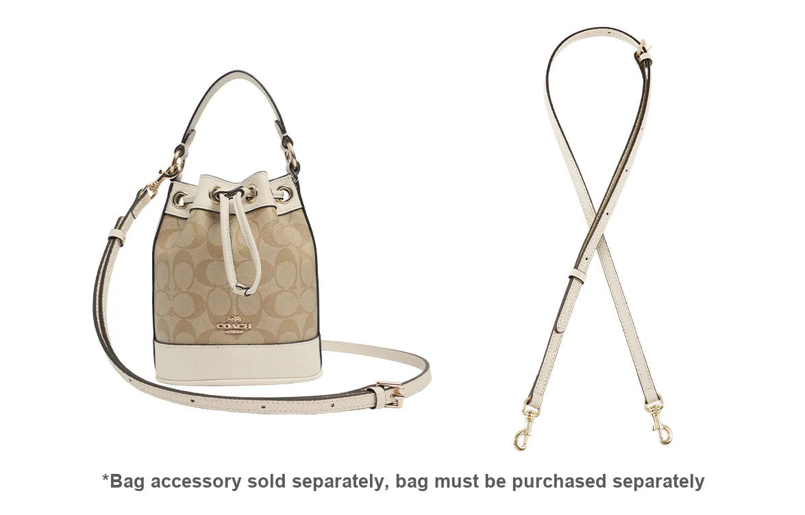 Lan Bao Fan Artificial Leather Microfiber Bag Accessory Custom Bag Strap Unisex Ecru