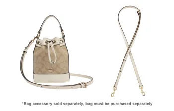 Lan Bao Fan Artificial Leather, Microfiber Bag Accessory, Modified Bag Strap Unisex Ecru
