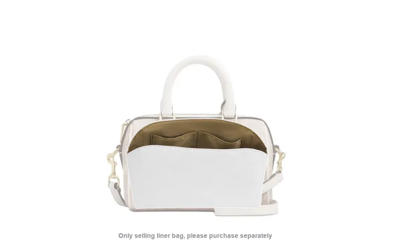 Lan Bao Fan Microfiber Polyurethane Fashion Versatile Shoulder Strap Bag Strap Women's Milk White/Black-57