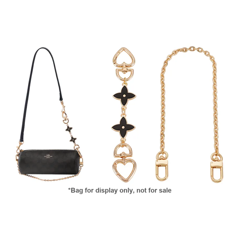 Lan Bao Fan Metal Shoulder Strap, Bag Accessory Women's Gold Tone-0
