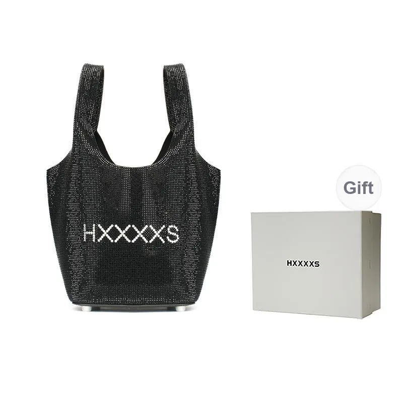 HXXXXS Cow Leather Bucket Bag Handbag Tubas Women's Dove Gray/Black-9