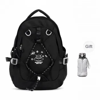 RED DRAGONFLY Fabric Space Meow Backpack Regular Women's Pink Gray