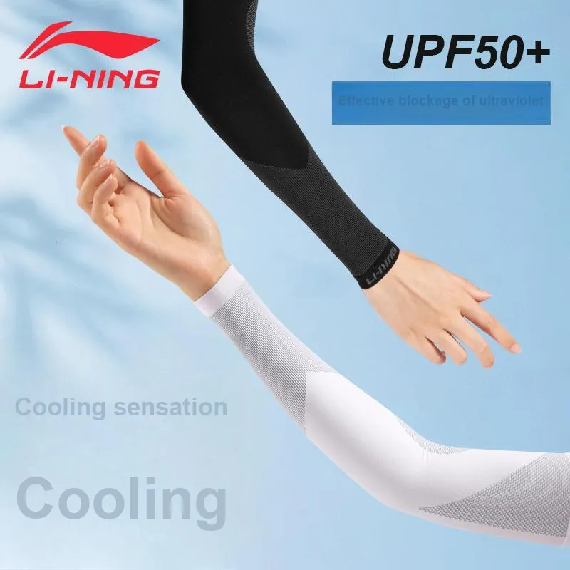 LiNing Basketball Cycling Hiking Arm Guards Sun And UV Protection Black Polyamide Unisex Comprehensive Protective-6