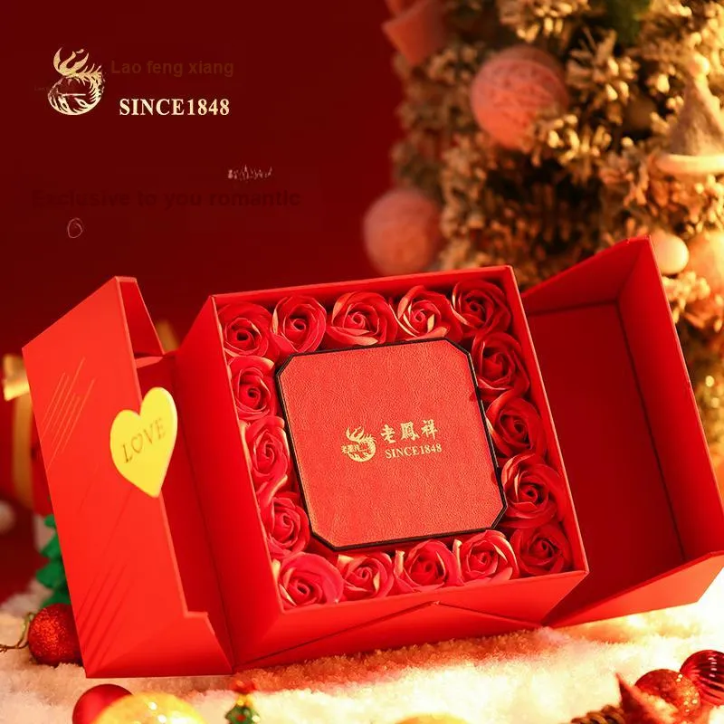 Lao Feng Xiang Gold Bracelet Women's-4