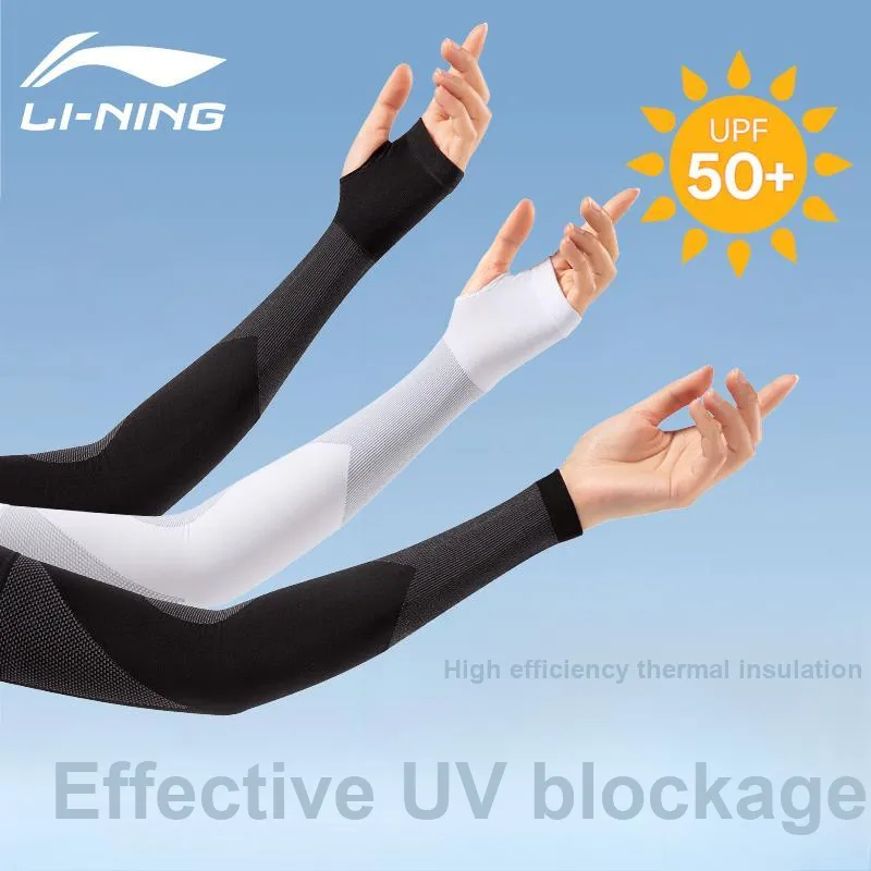 LiNing Basketball Cycling Hiking Arm Guards Sun And UV Protection Black Polyamide Unisex Comprehensive Protective-13