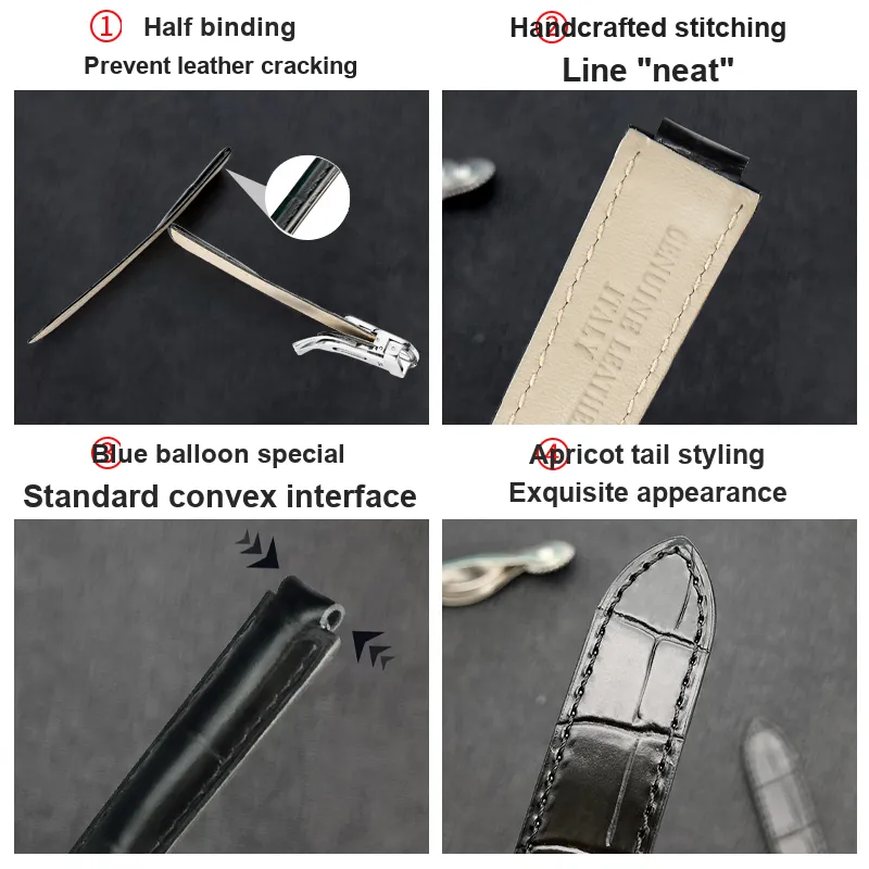 ZHISHENG Cartier Compatibility Watch Band 8/8.33/11/12/14mm Interface Width Genuine Leather Material-20