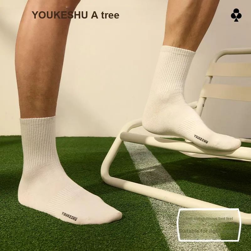 YOUKESHU Men Mid Calf Socks-23