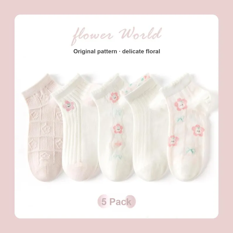 Caramella No Show Socks Women's 5 Pack-30