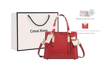 Simvay Clos Cowhide With Microfiber Tote Crossbody Handbag Medium Size Women's
