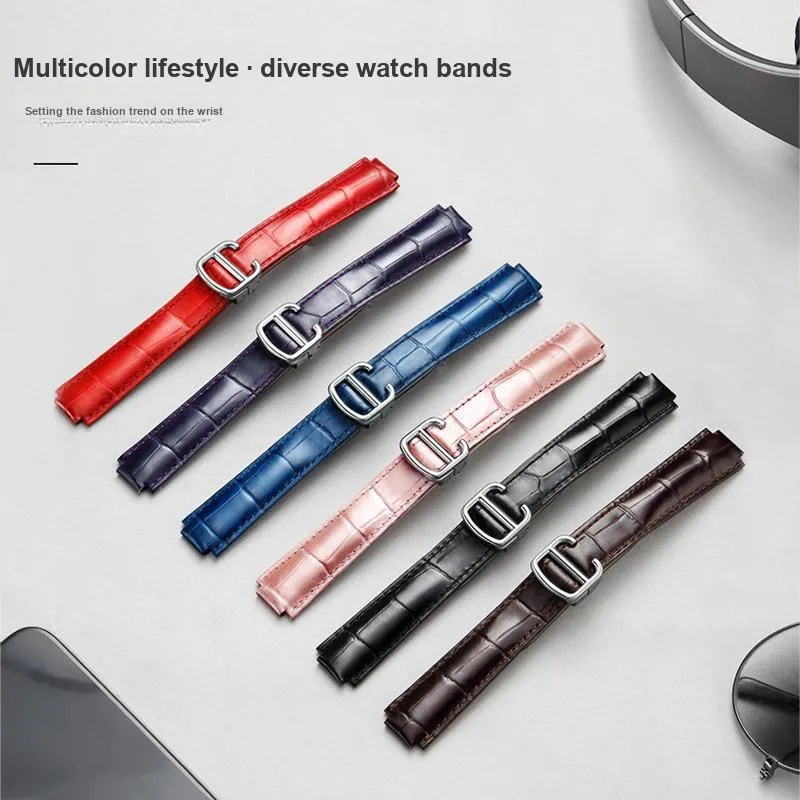 ZHISHENG Cartier Compatibility Watch Band 8/8.33/11/12/14mm Interface Width Genuine Leather Material-11