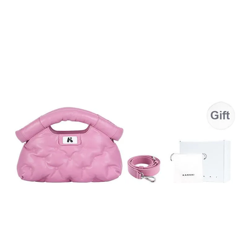Karkki Lambskin Fashion Premium Designer Style Commute Vacation Travel Clutch Handbag Women
s White
