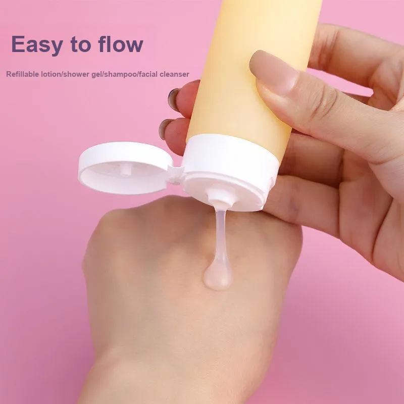 JIAOXUEFEI Portable Travel Lotion Sample Shampoo Shower Gel Skincare Product Empty Bottle-2