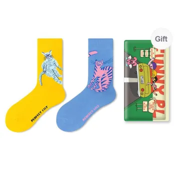 PL Mid Calf Socks Unisex Shopping Bag 2 Pack Mixed Color