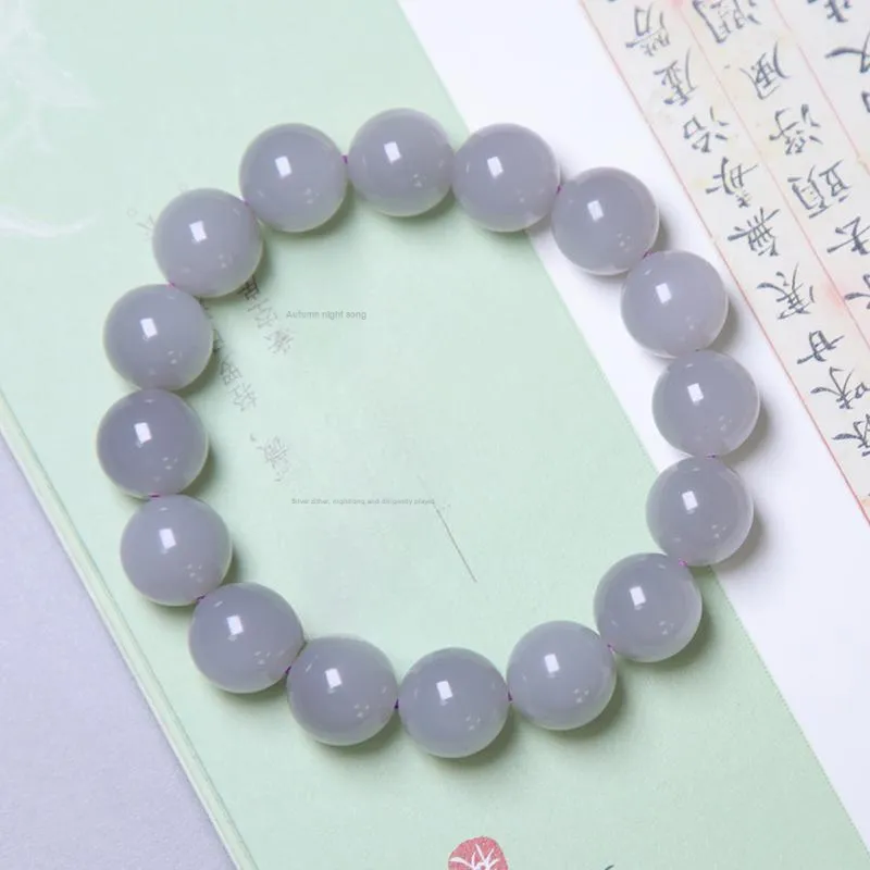 Ingenuity Hetian Jade Bracelets Smoky Purple Unisex-4