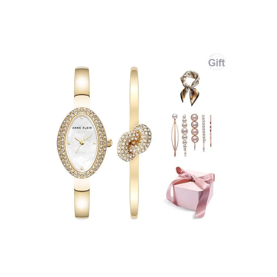 ANNE KLEIN ANNE KLEIN Наручные часы Кварцевый механизм Сплав Ремешок Жемчужная раковина Циферблат часов Женские часы