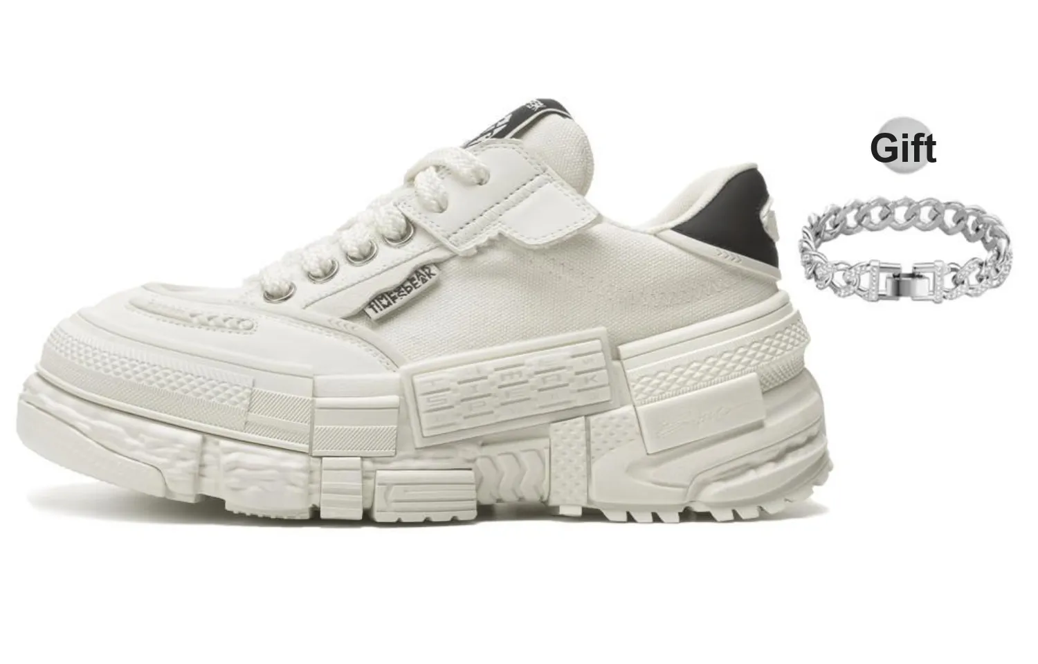 TIMESPEAK Low Top Couple Skateboard Shoes Unisex