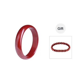 Phoenix Temple Jewelry Reconstructed Cinnabar Jade Bangles Unisex