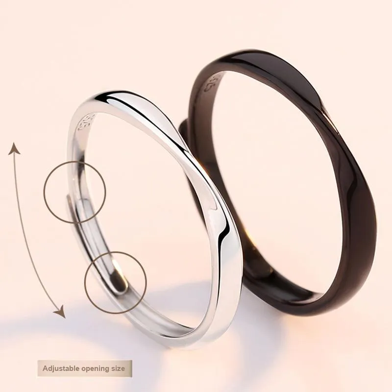 GUDUD 999 Fine Silver Rings Unisex-2