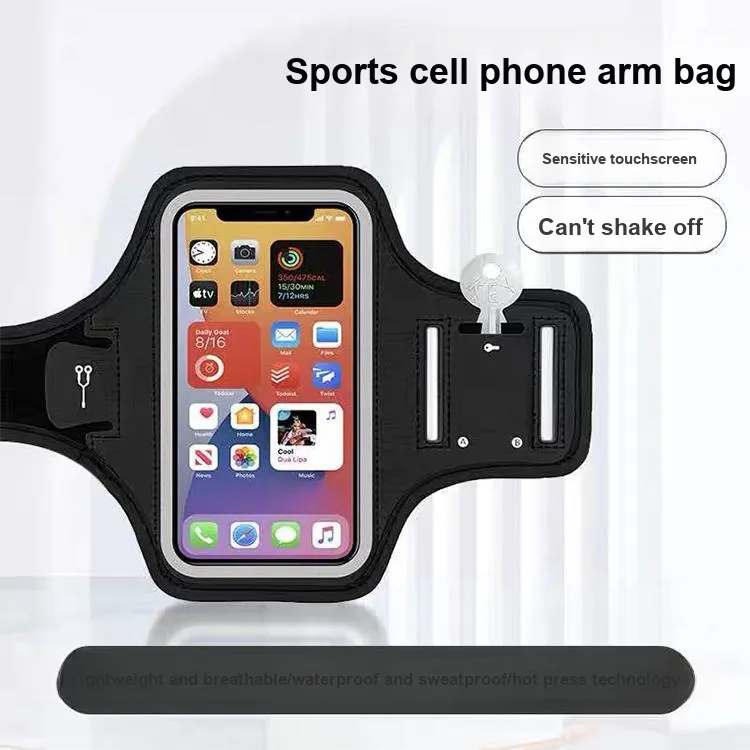 UMA Running Equipment Running Armband PU Unisex Black-2