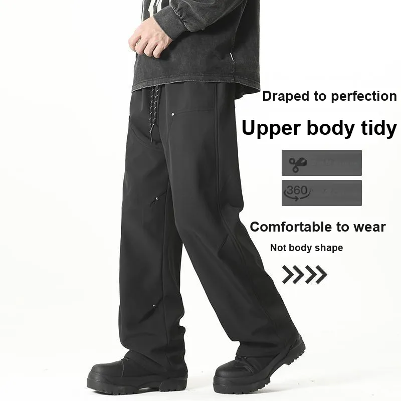 FOR FEAR THAT Casual Pants Unisex Premium Black Upgraded 2.0-1