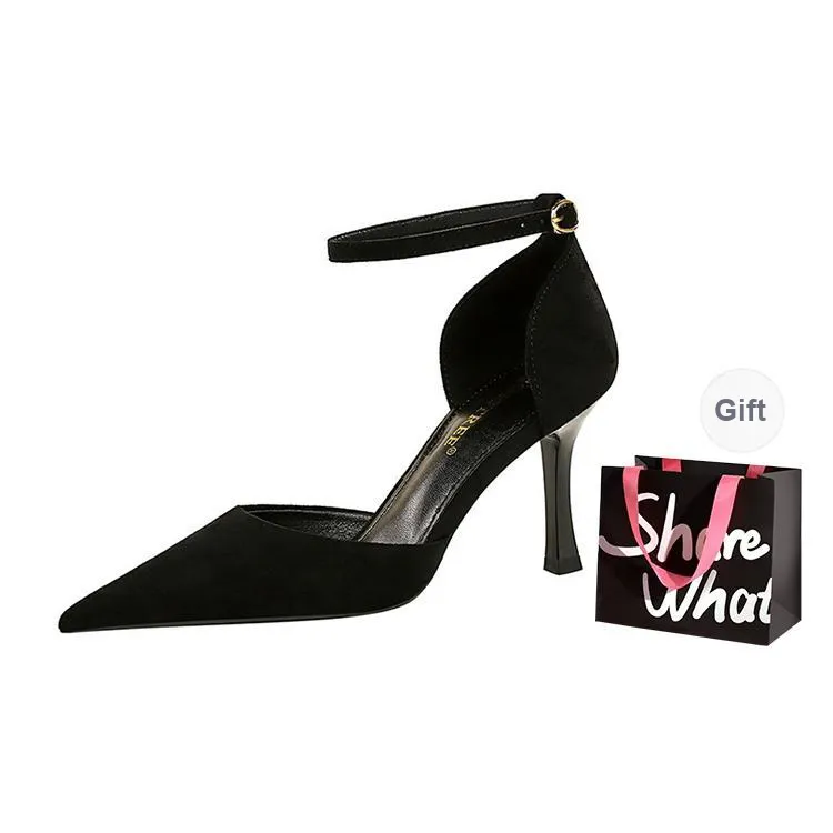 BIGTREE Slim Heel High Heels 8cm Women's-4