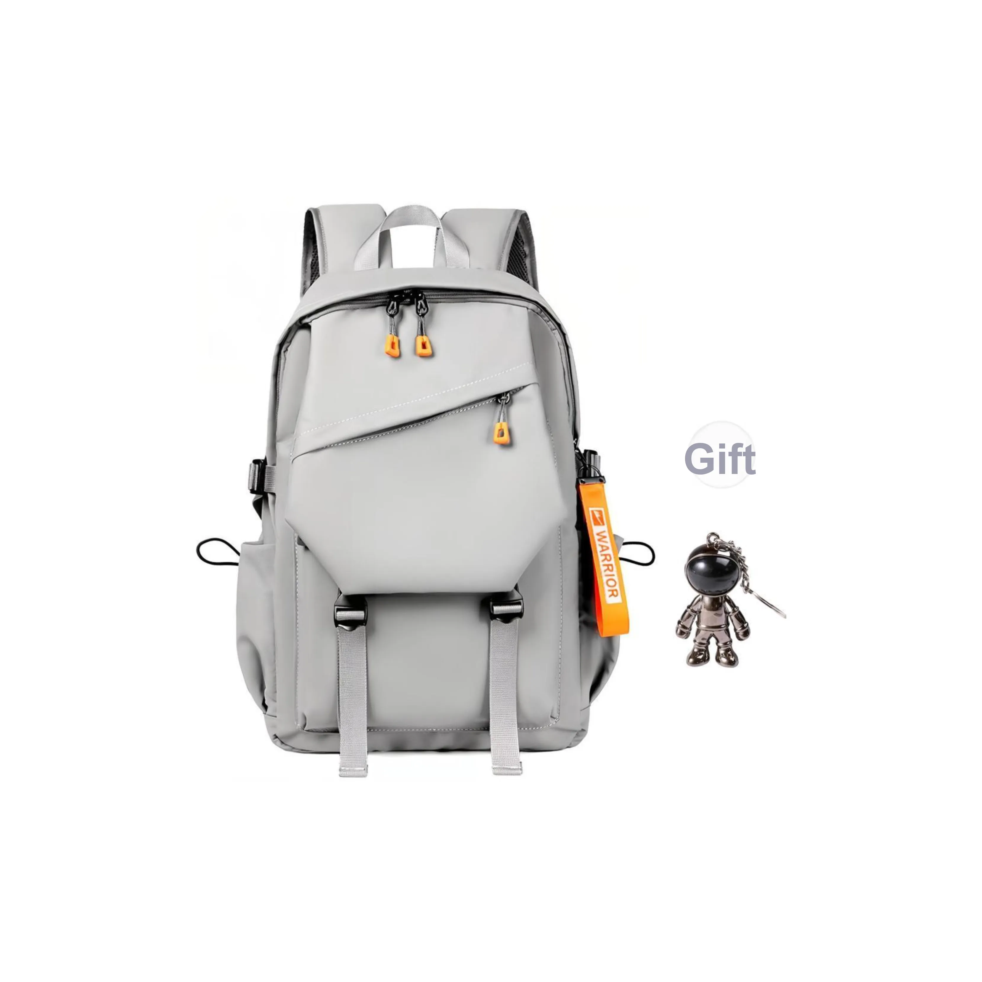 Warrior Nylon Backpack Large Unisex Black/Gray
