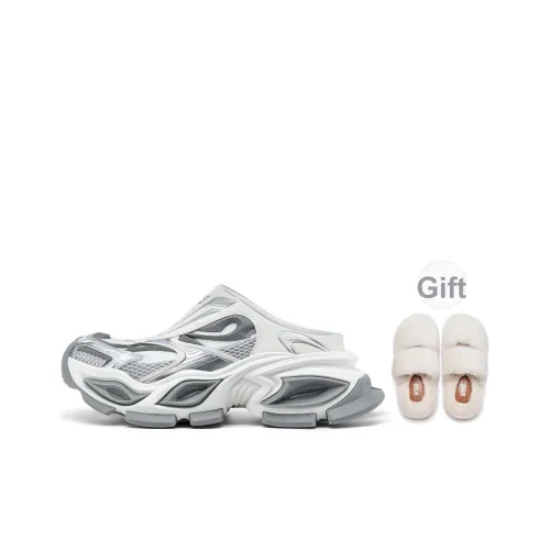 OGR Износостойкие Домашние тапочки Унисекс Белый Серый