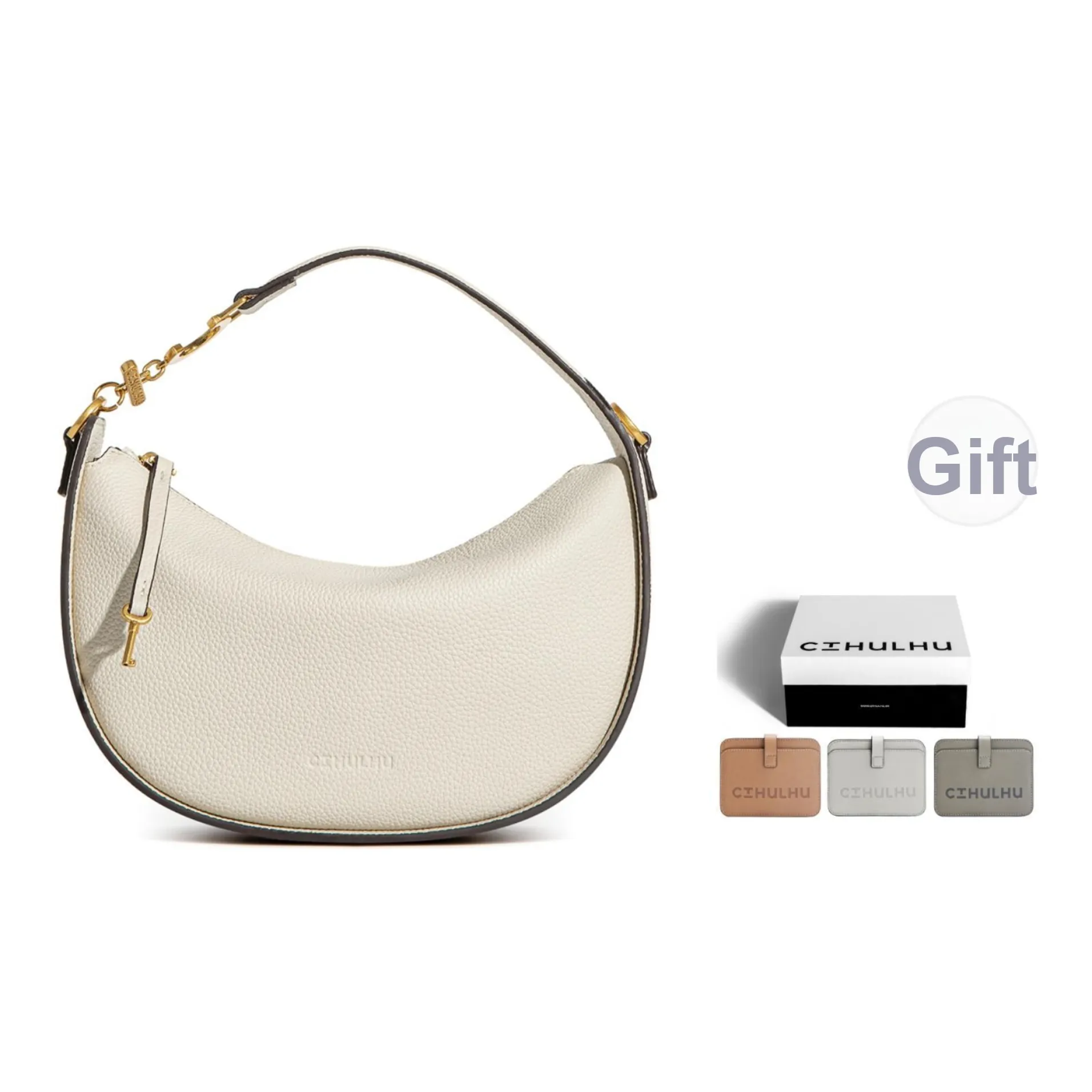 Cthulhu Телячья кожа с микрофиброй сумка на плечо среднего размера женская коричневый экрю