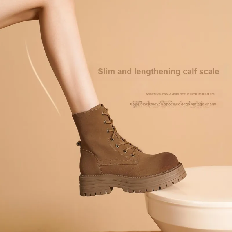 HUANAI Ankle Boots Women's Yellow-5